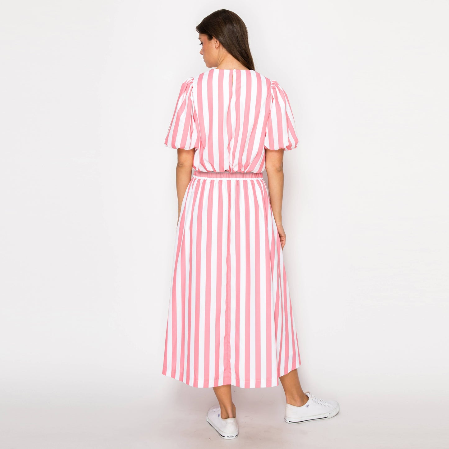 Pink Stripe Skirt Set