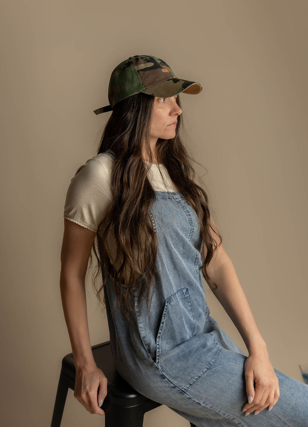 Washed Overall Dress