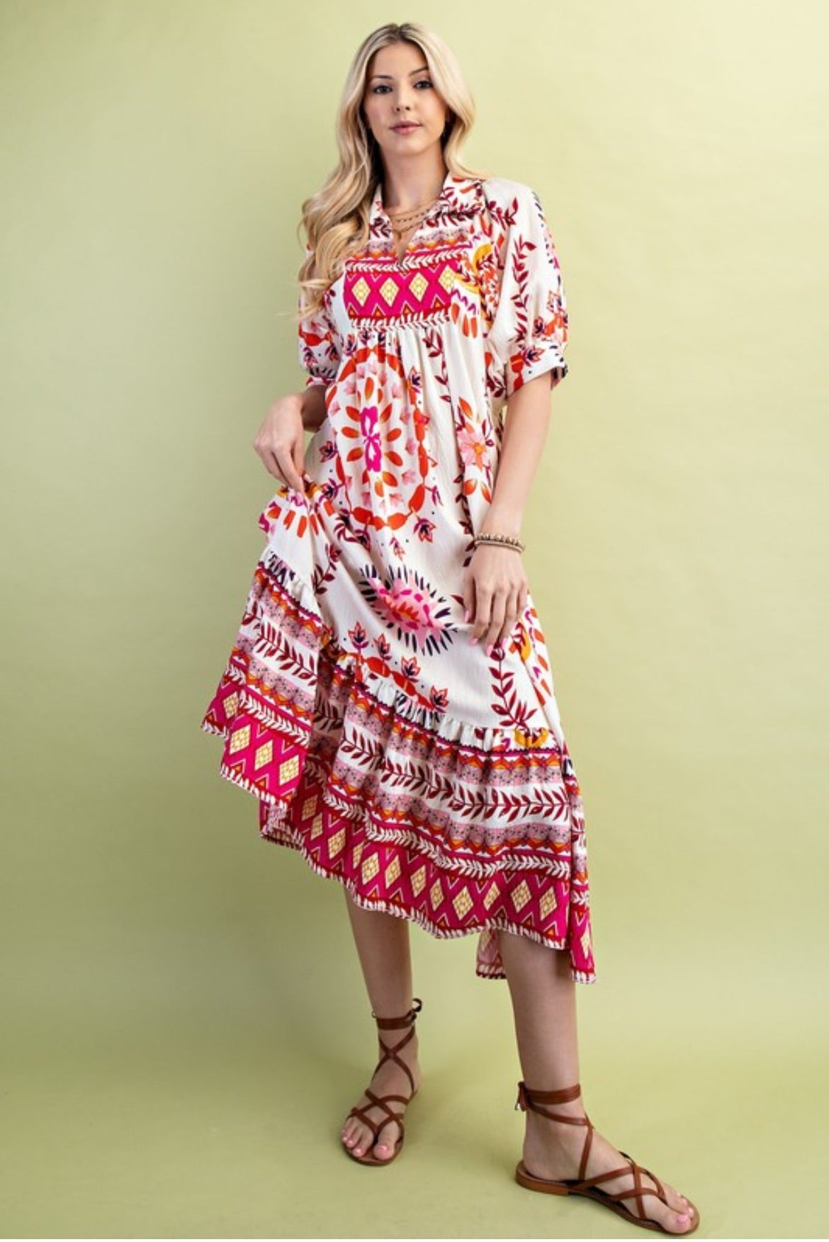 Mixed Print Maxi