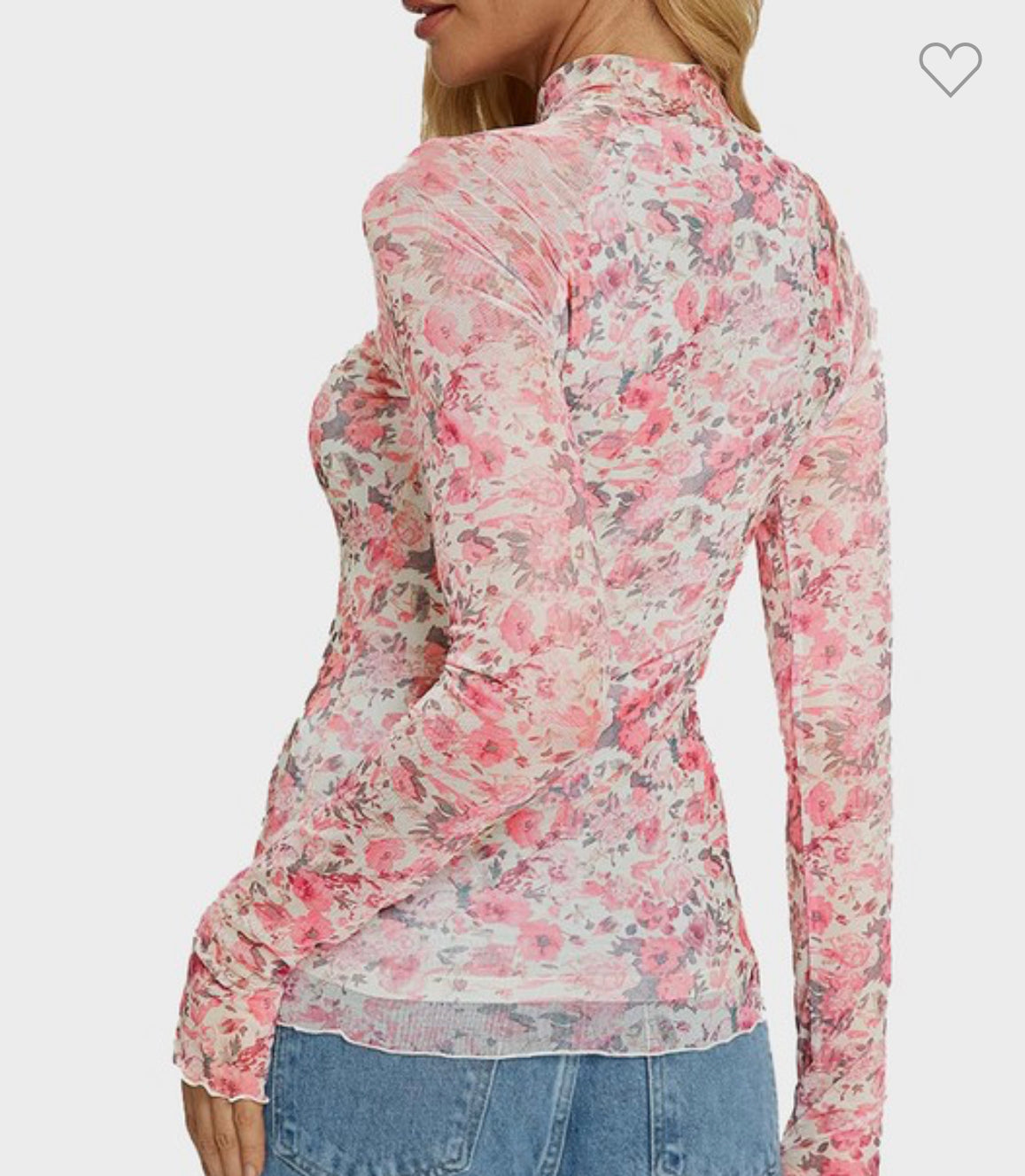 Floral Mesh Top