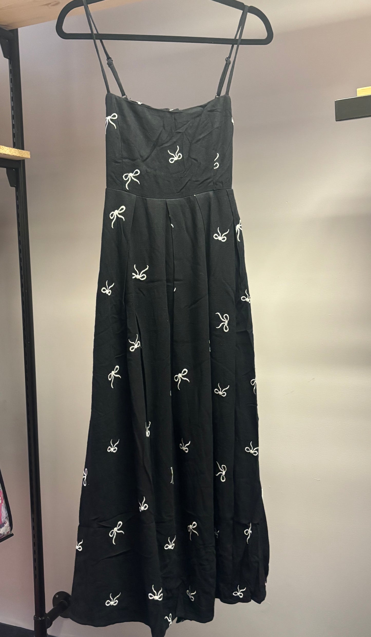 Black Jumper with White Bows