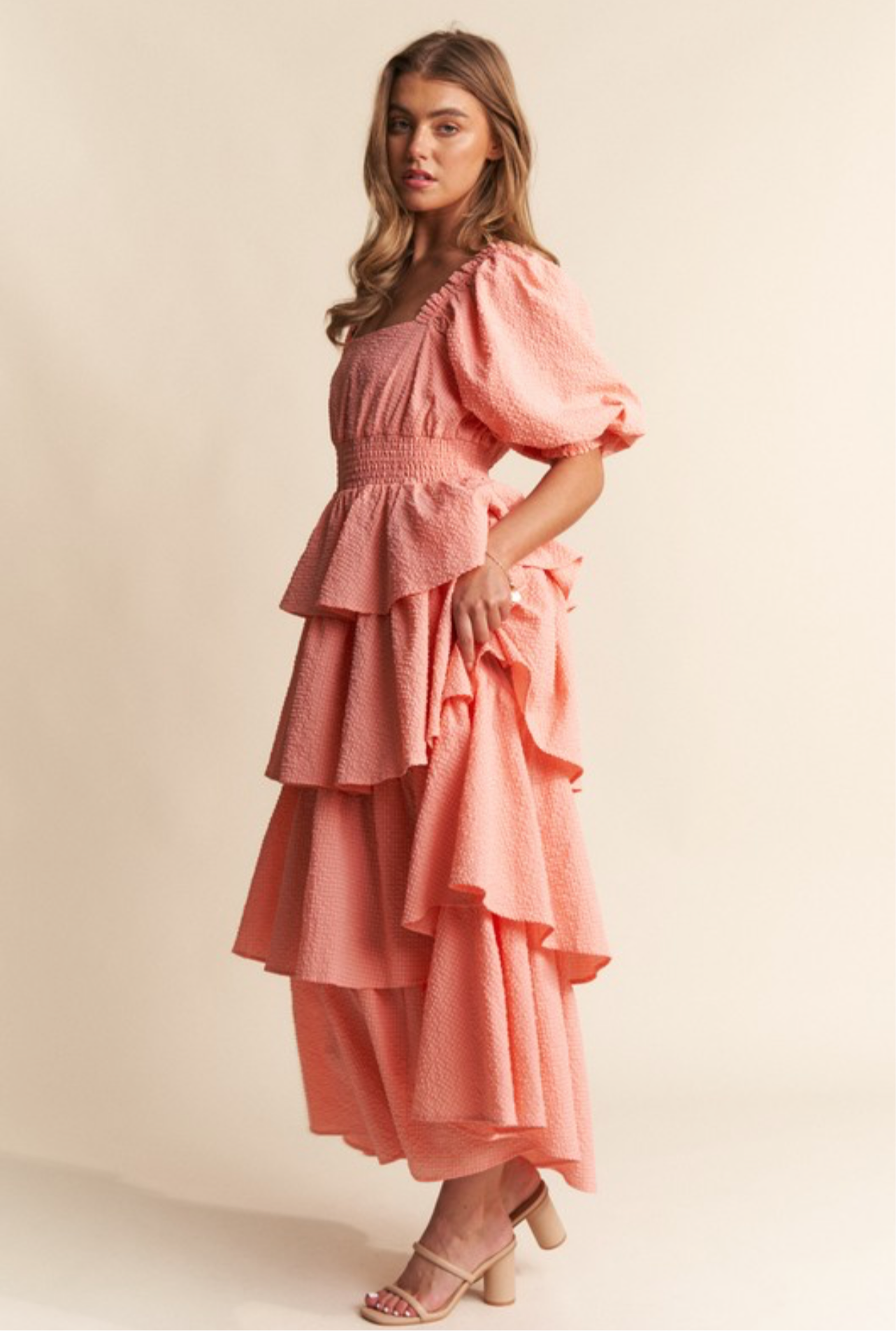Ruffled Tiered Maxi