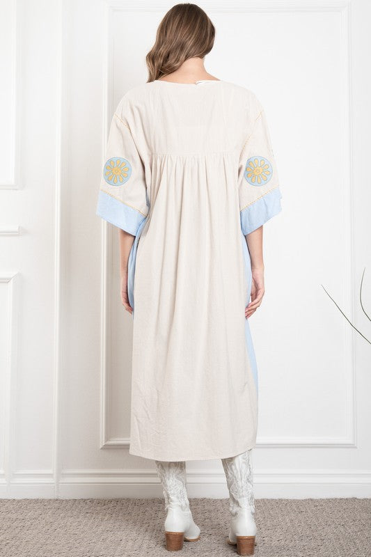 Deep V Neck Maxi Dress