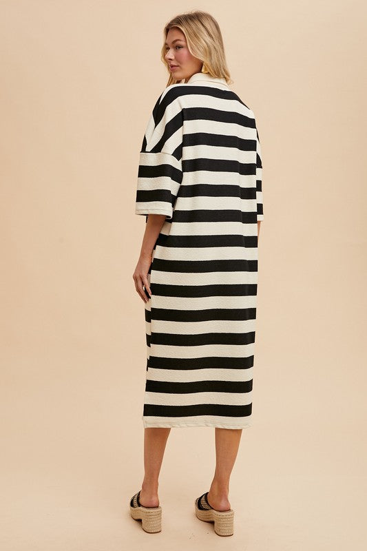 Textured Striped Maxi