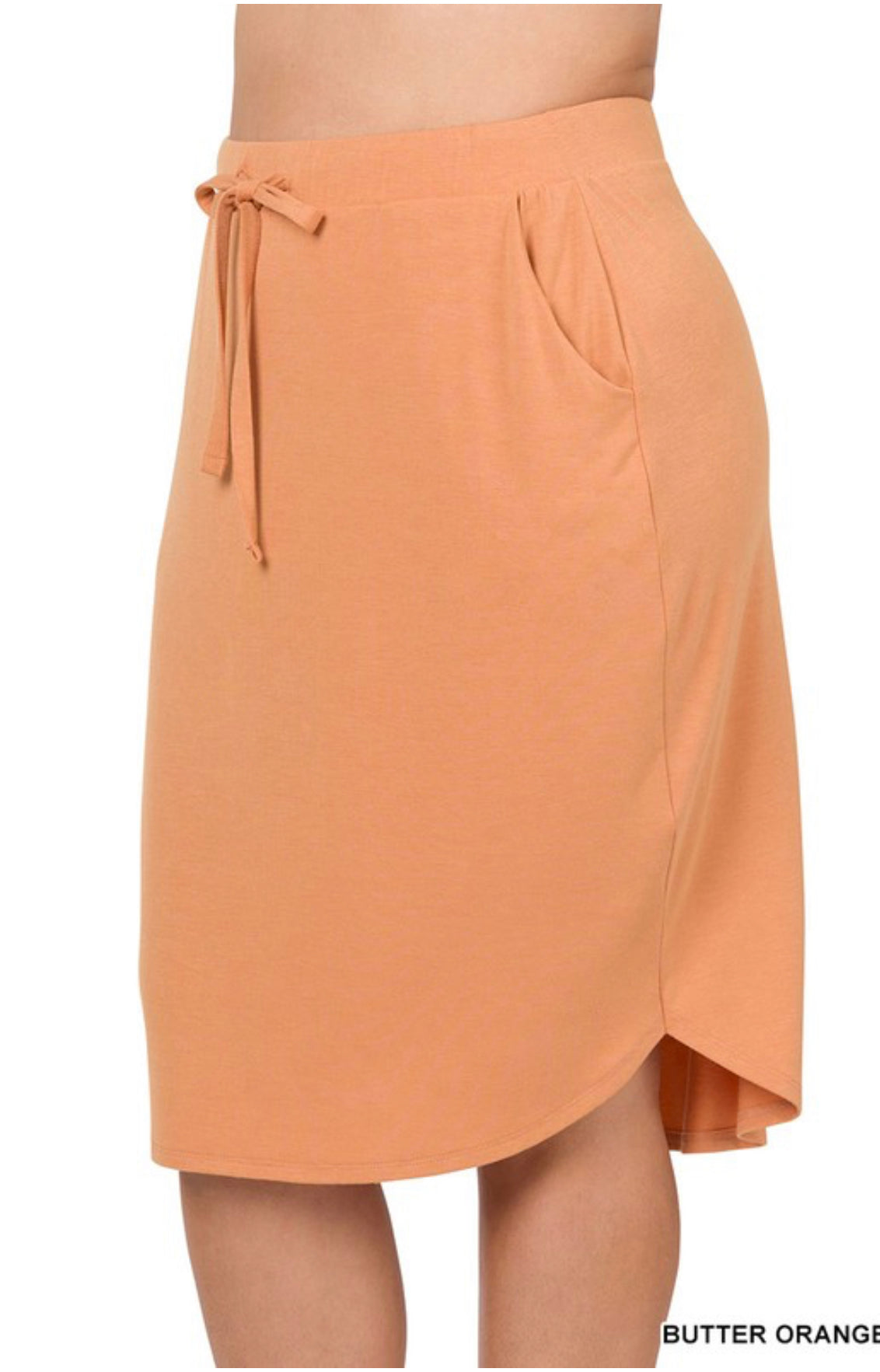 Tulip Hem Skirt with Side Pockets