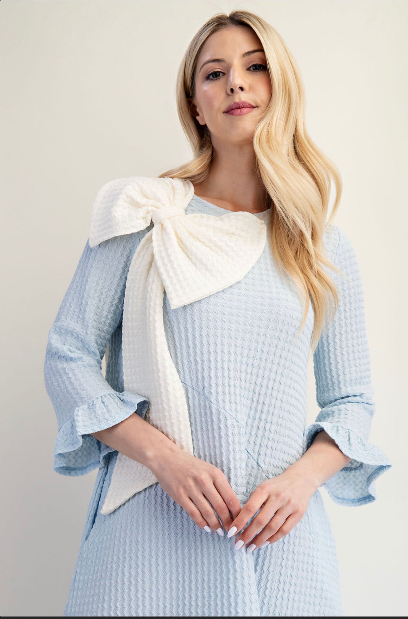 PLUS Midi Dress with Bow