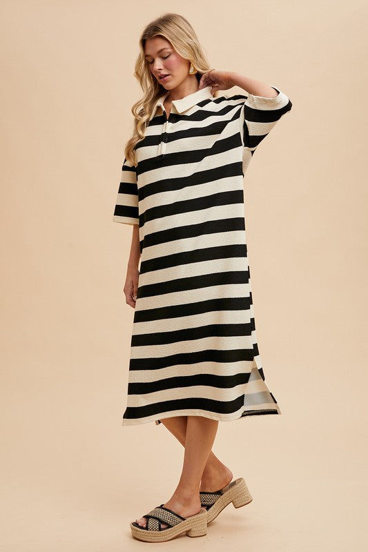 Textured Striped Maxi