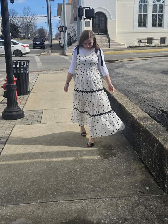 Smocked Polka Dot Maxi