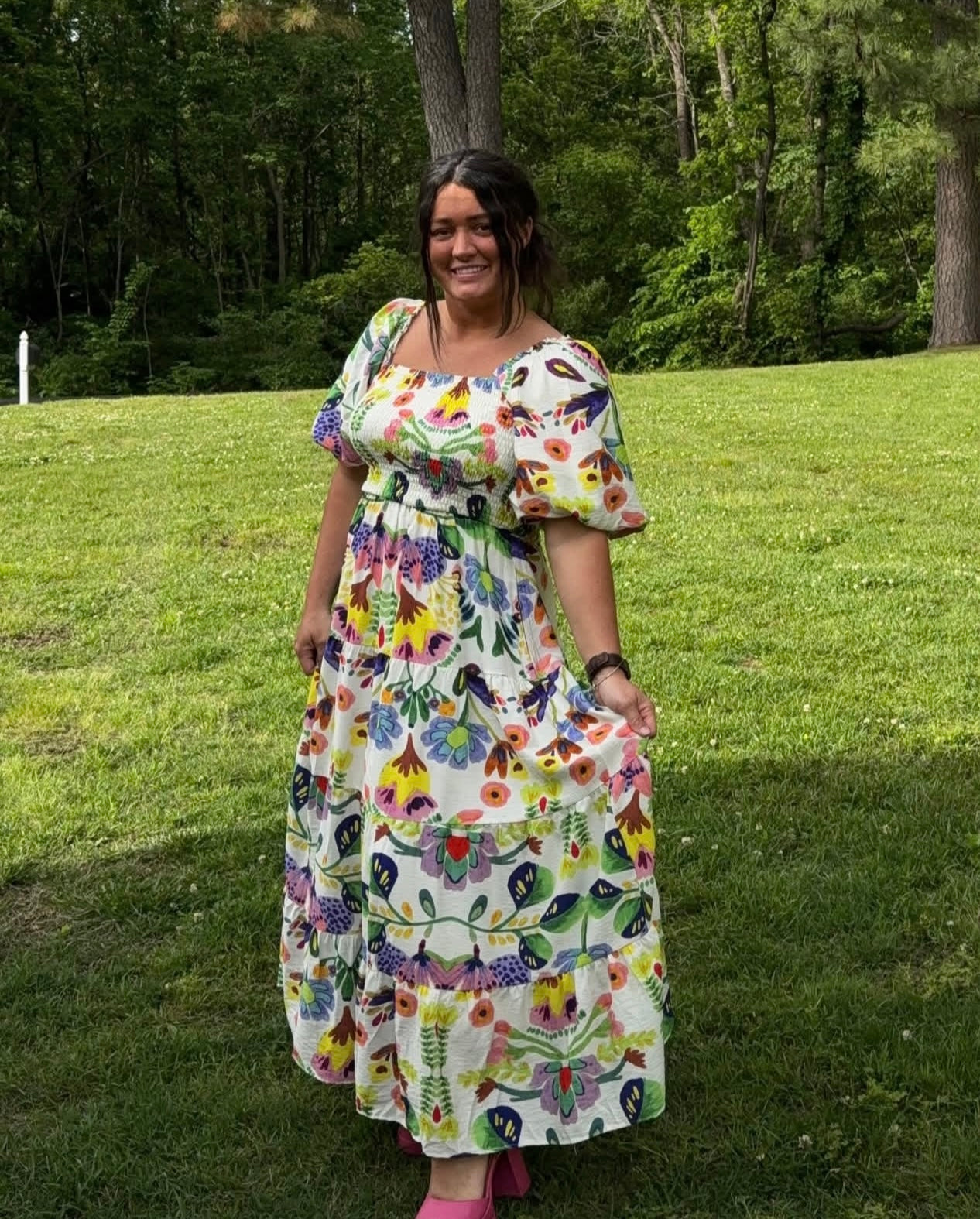 Floral Puff Sleeve Dress