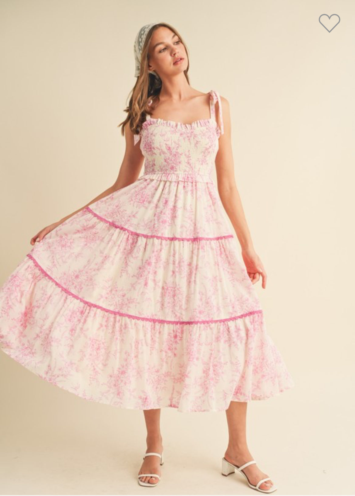 Tiered Floral Midi Dress