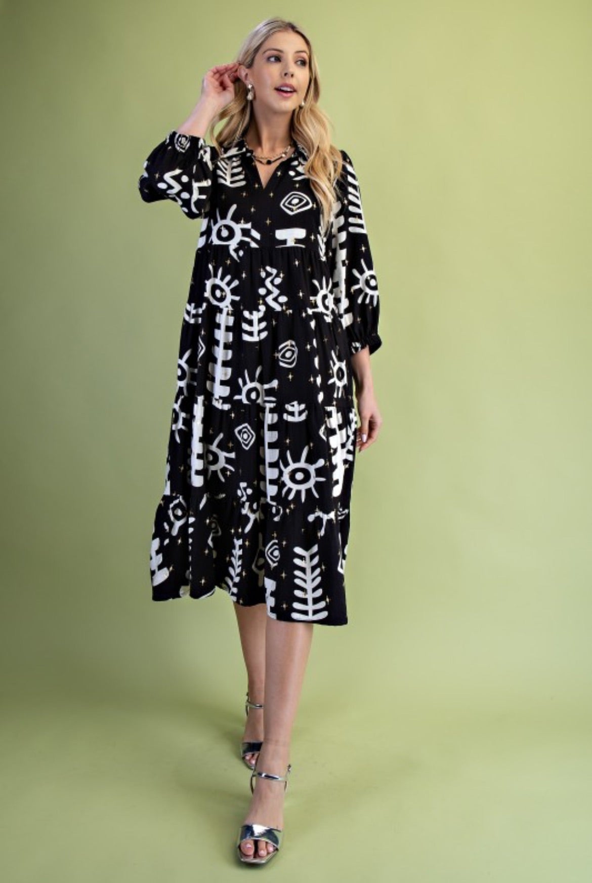 Abstract Print Dress