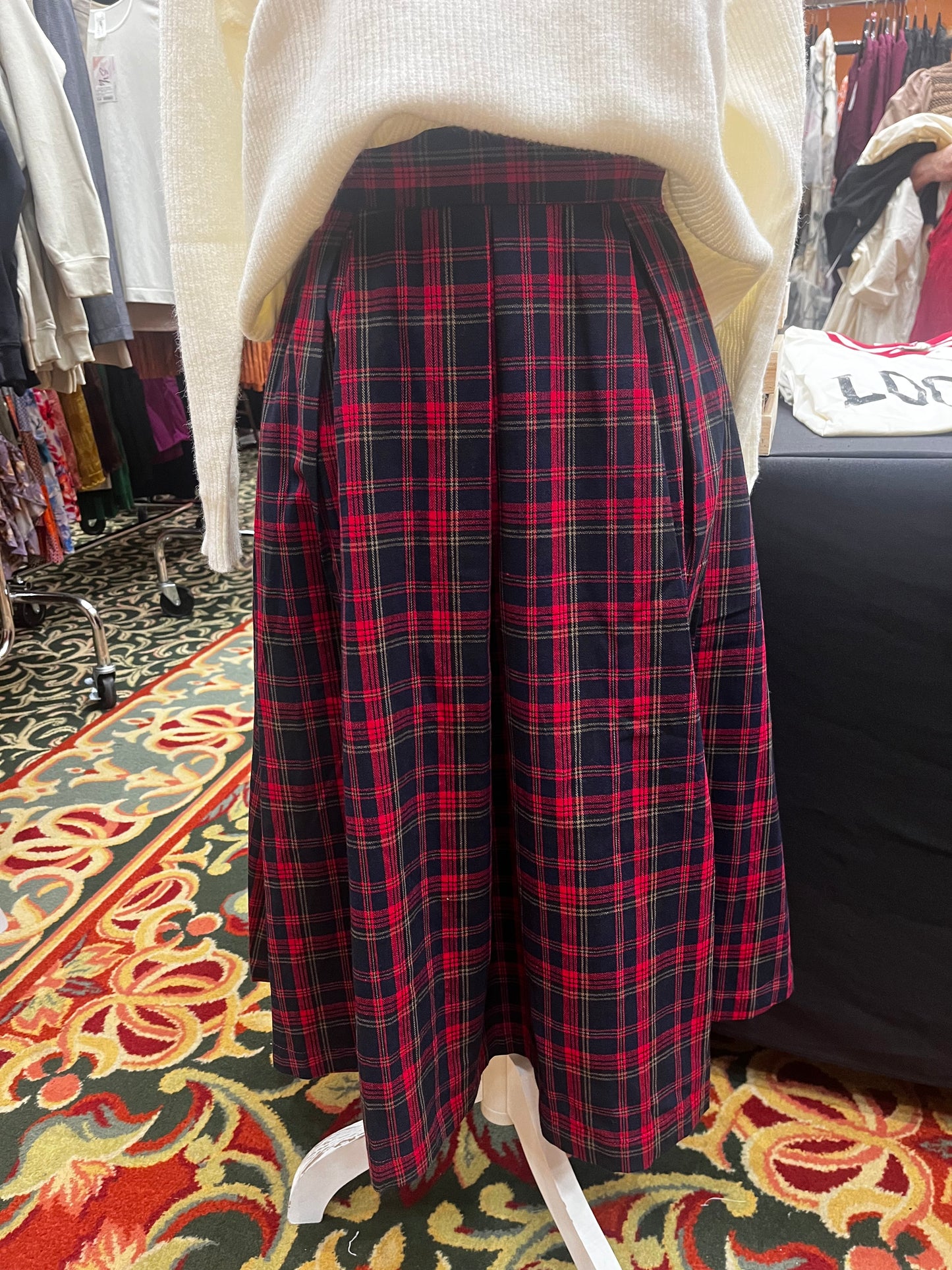 Red Plaid Skirt