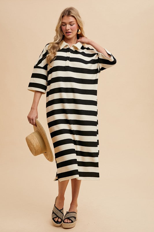 Textured Striped Maxi