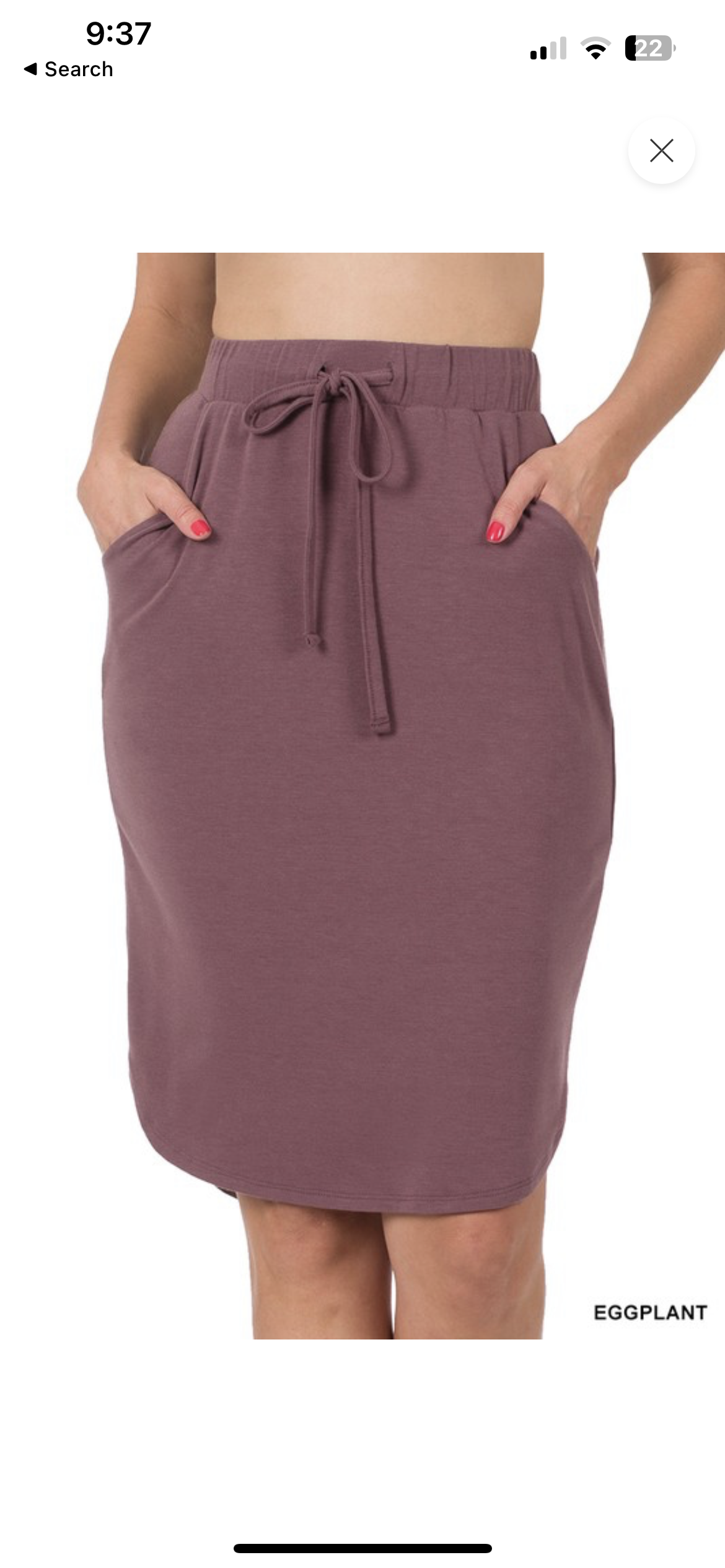 Tulip Hem Skirt with Pockets