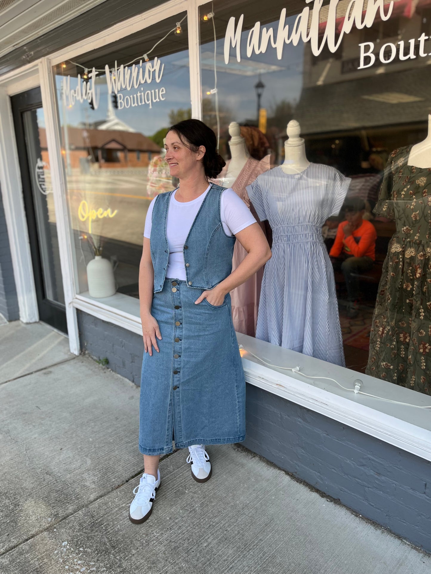 Denim Vest Set
