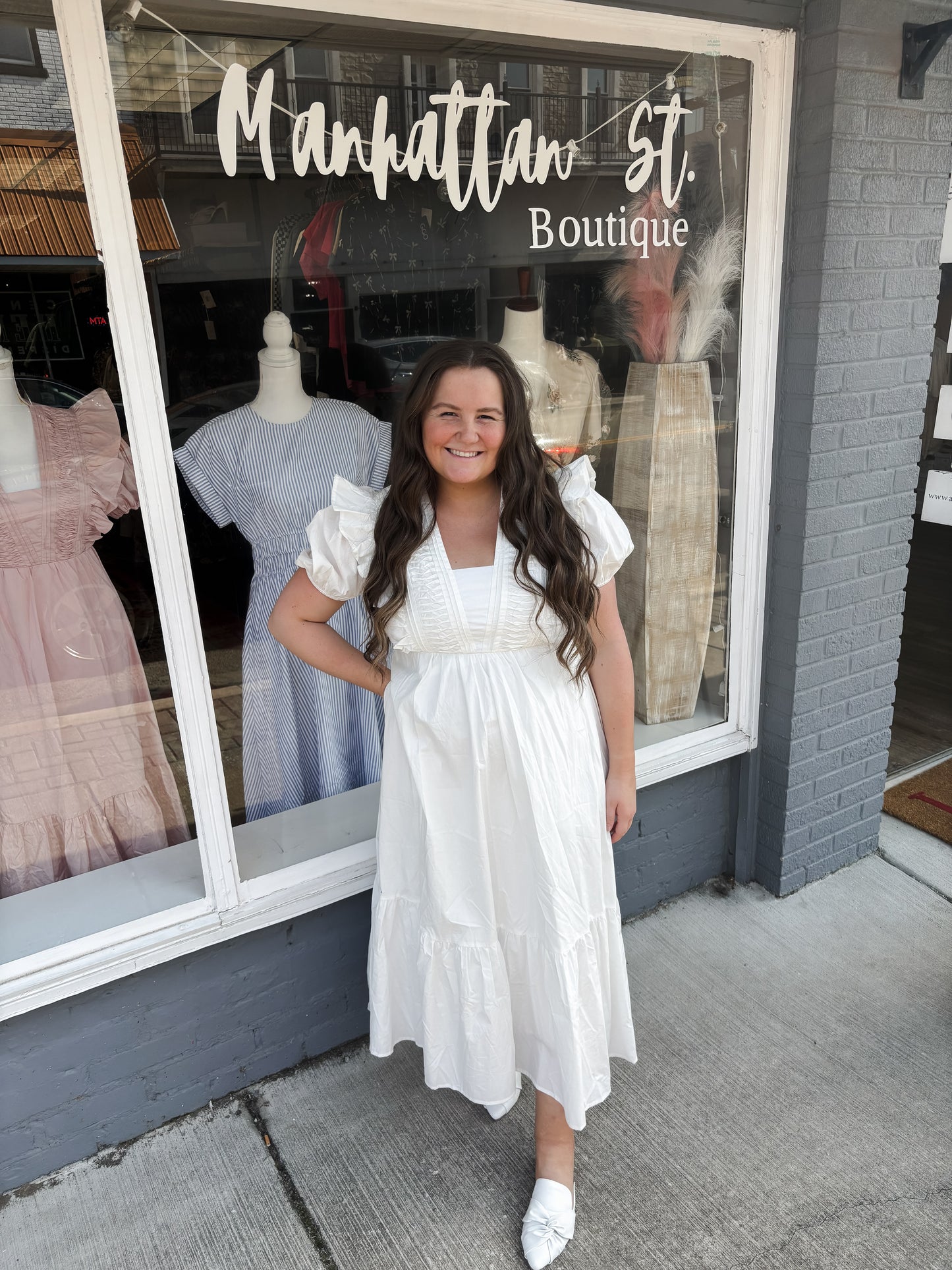 Ruffled Top Midi Dress