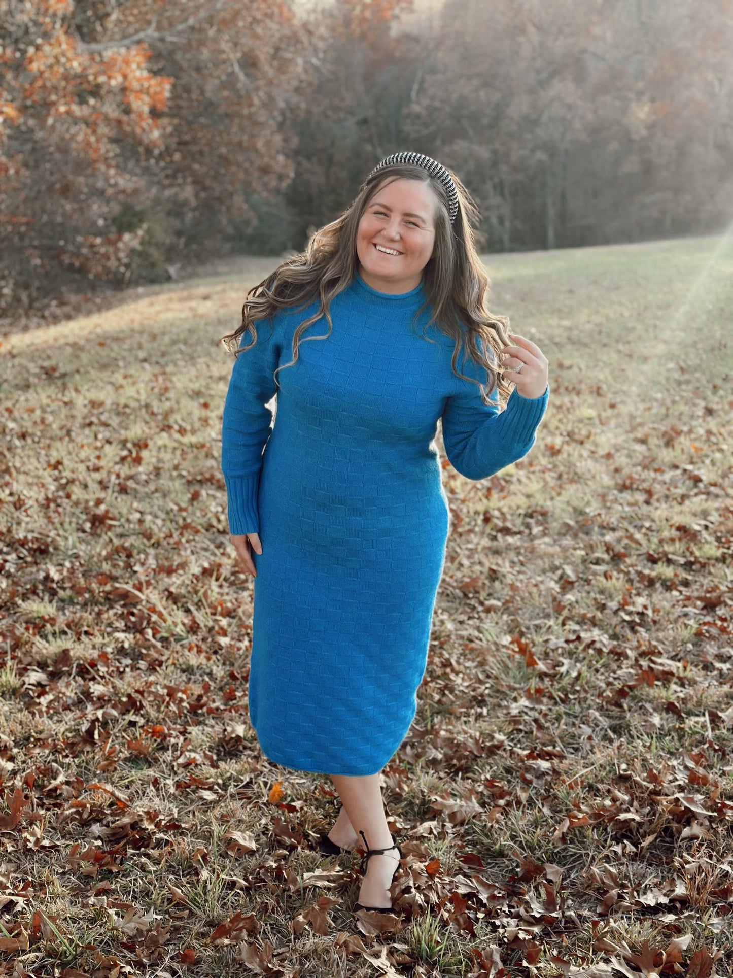 Blue Sweater Dress