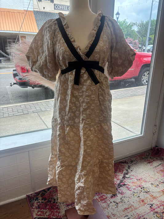 Floral Dress With Bow