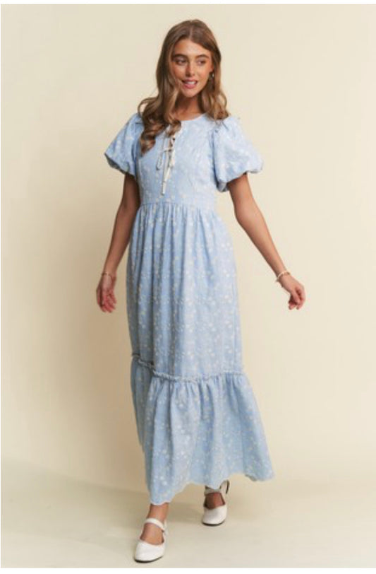 Floral Embroidered Maxi Dress