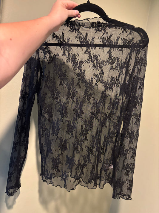 Floral Lace Mesh Top