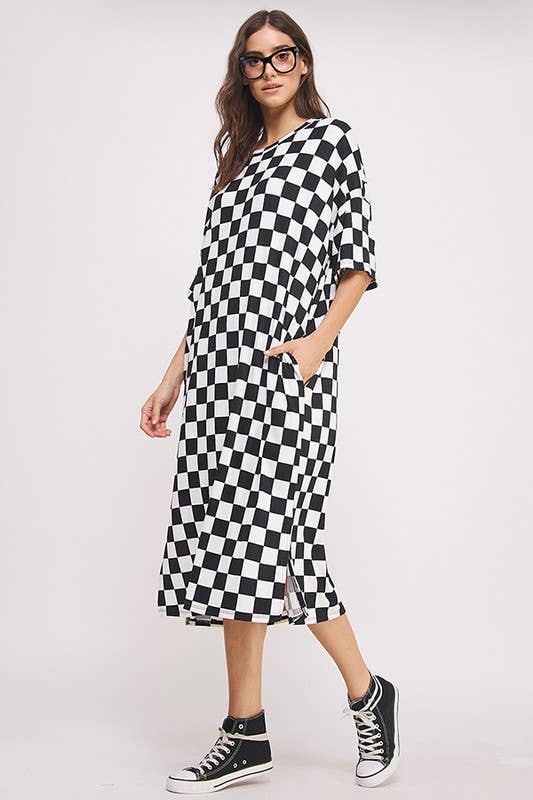 Black/White Checkered Dress