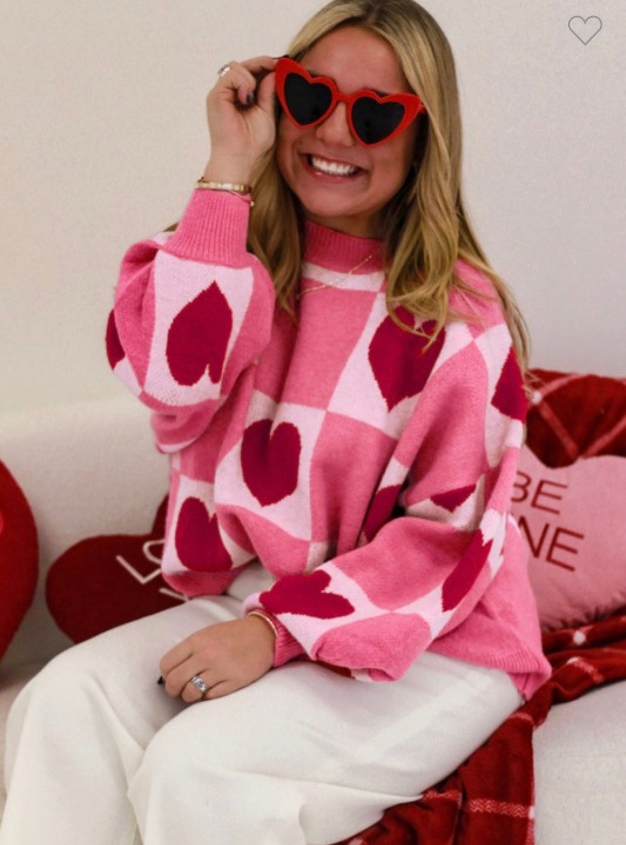 Love Checkered Sweater