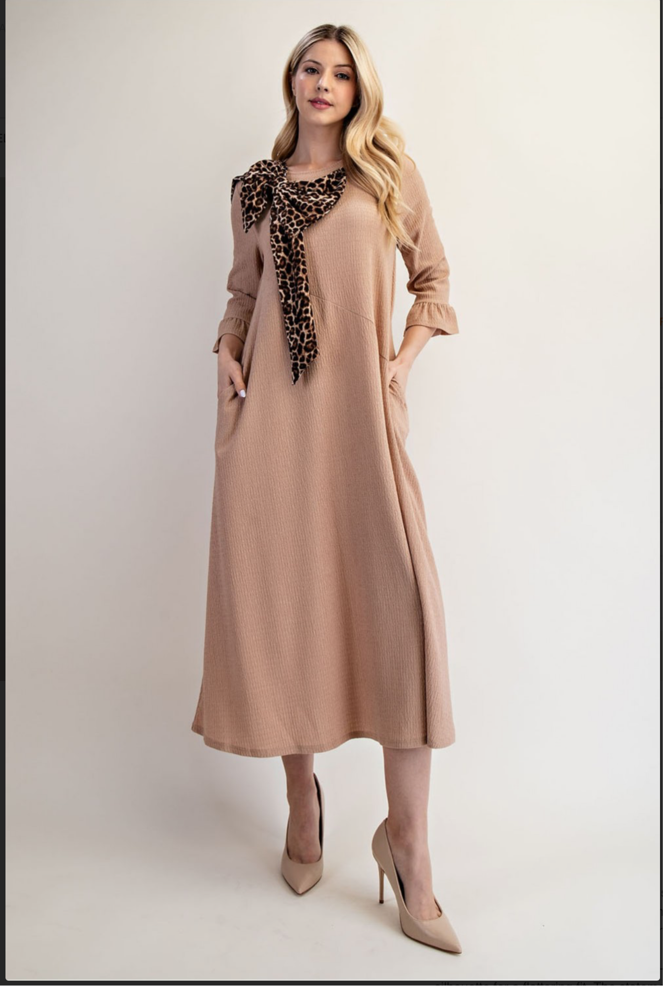 PLUS Animal Print Bow Dress