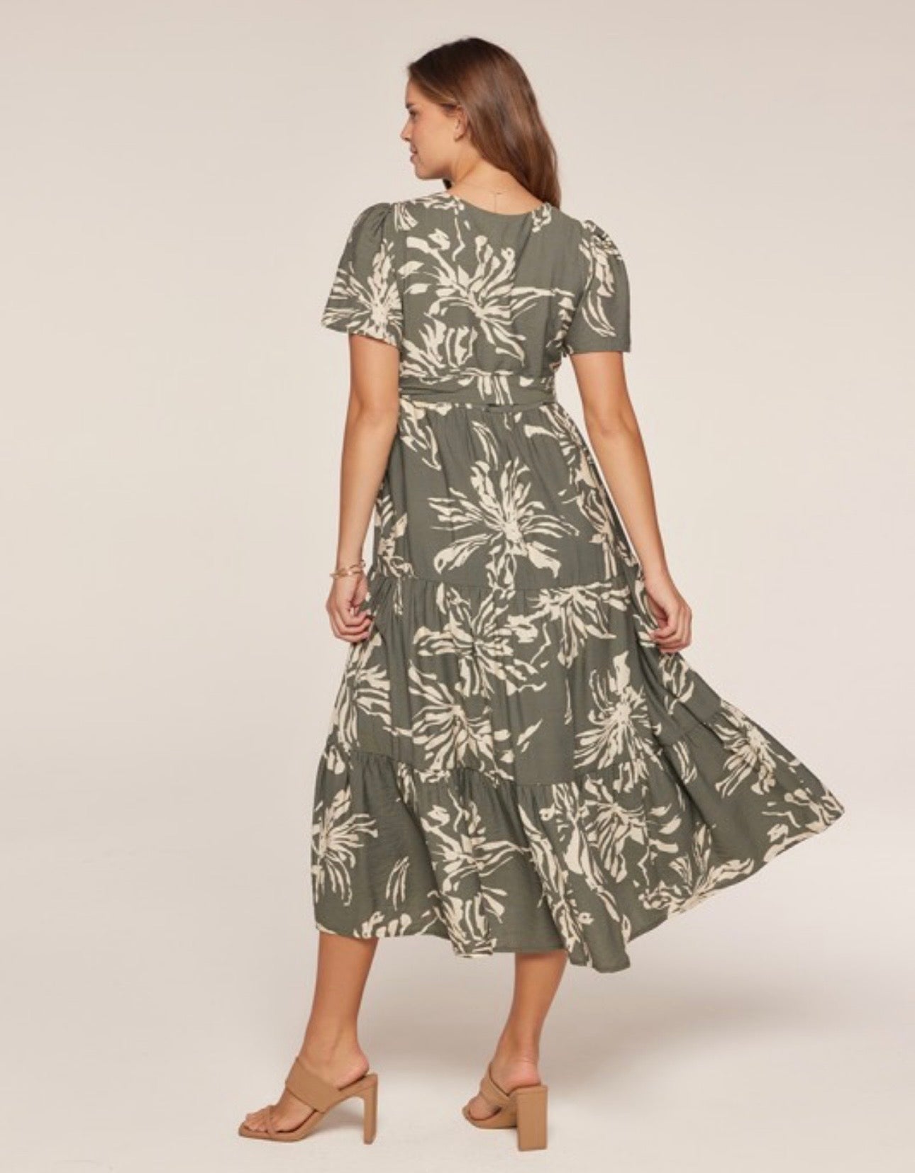 Olive Tiered Dress