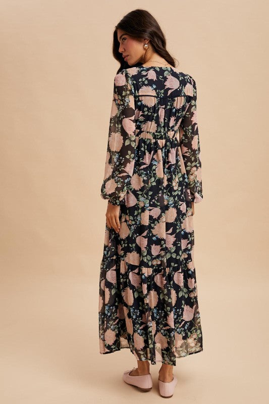 Floral Bow Tie Maxi