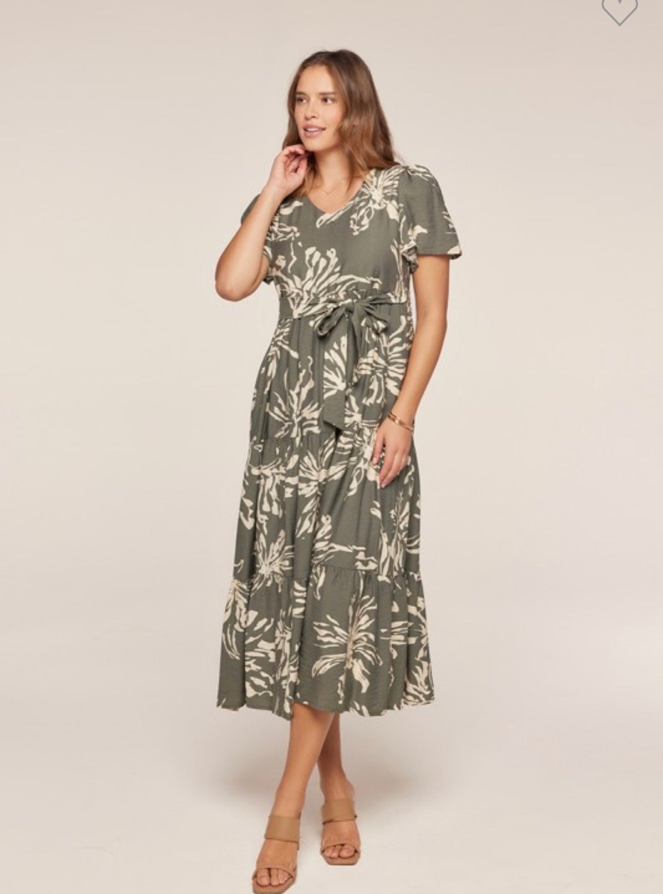 Olive Tiered Dress