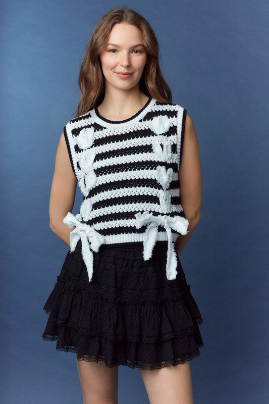 Bow Stripe Vest