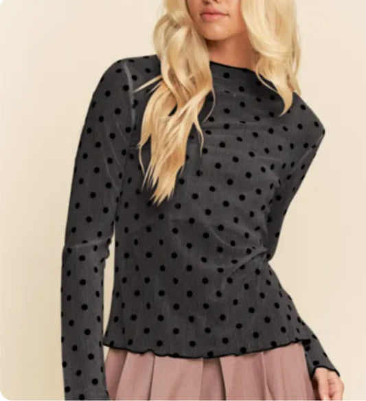 Black Sheer Mesh Top