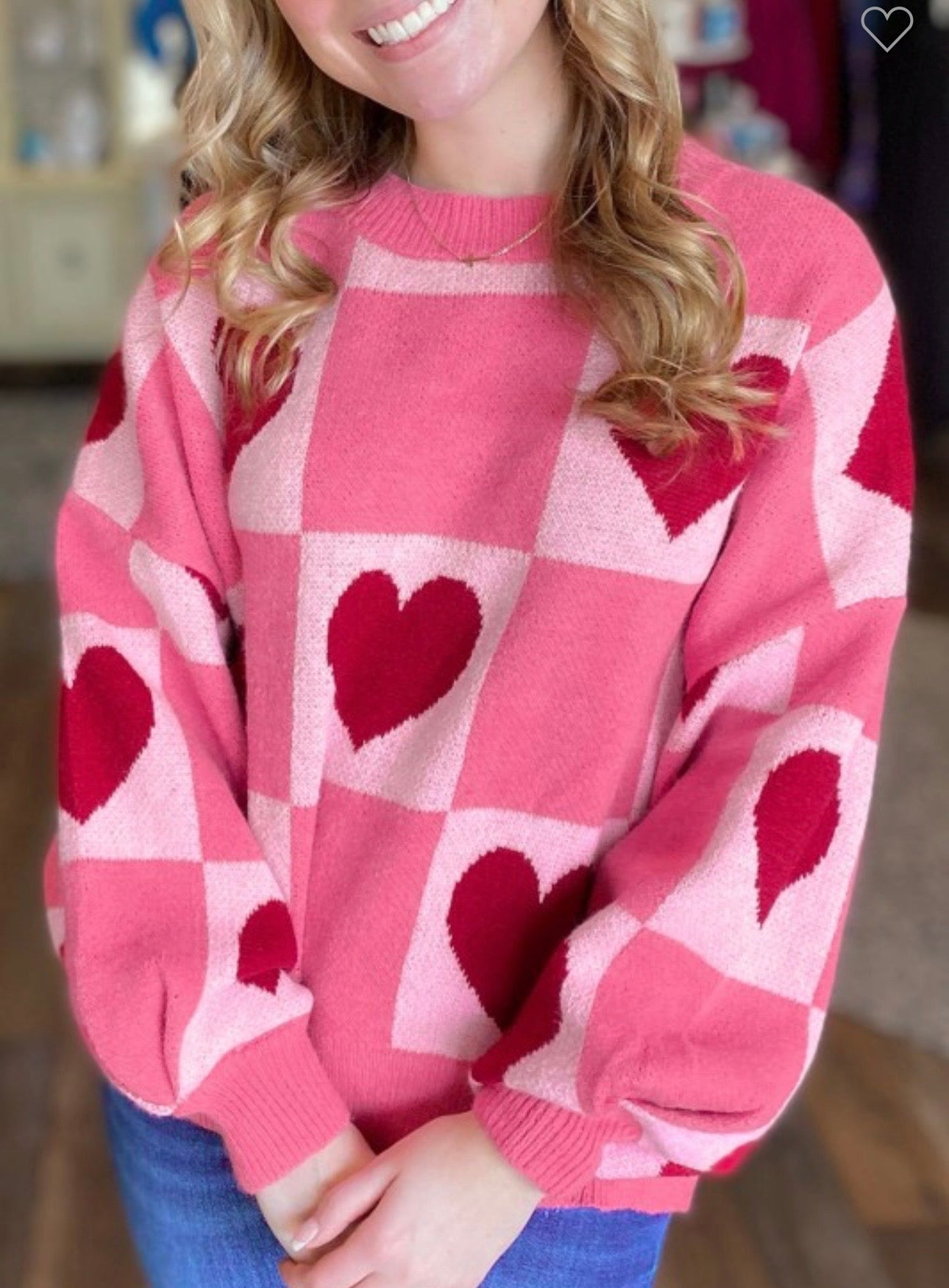 Love Checkered Sweater