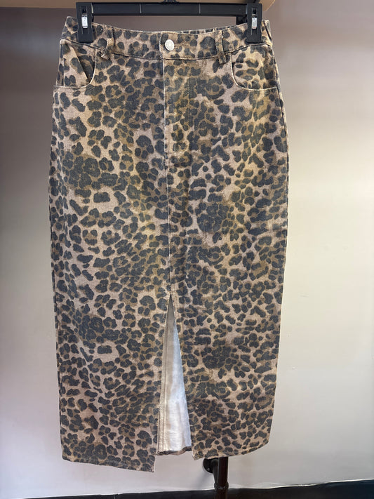 Leopard Jean Skirt