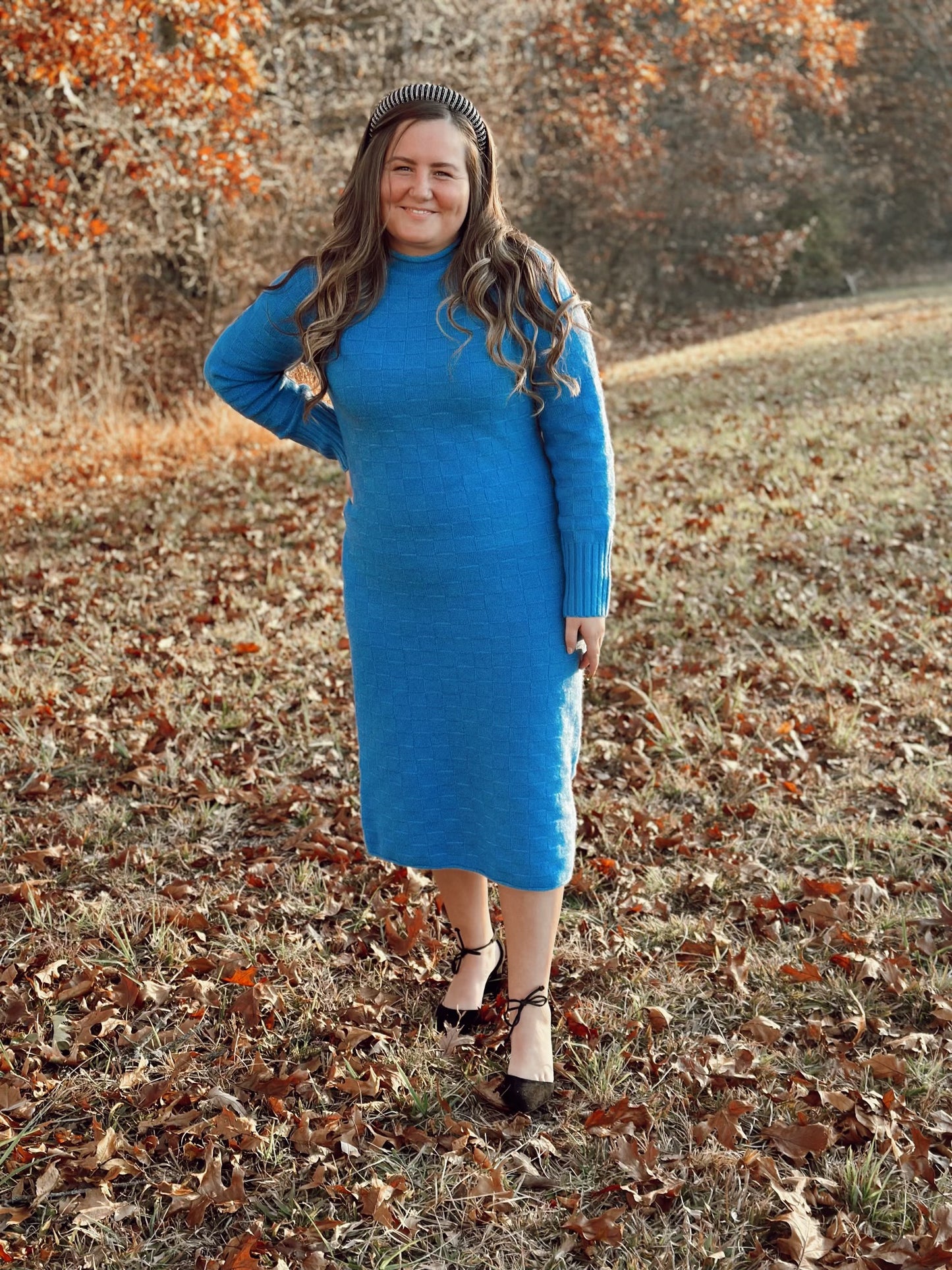 Blue Sweater Dress