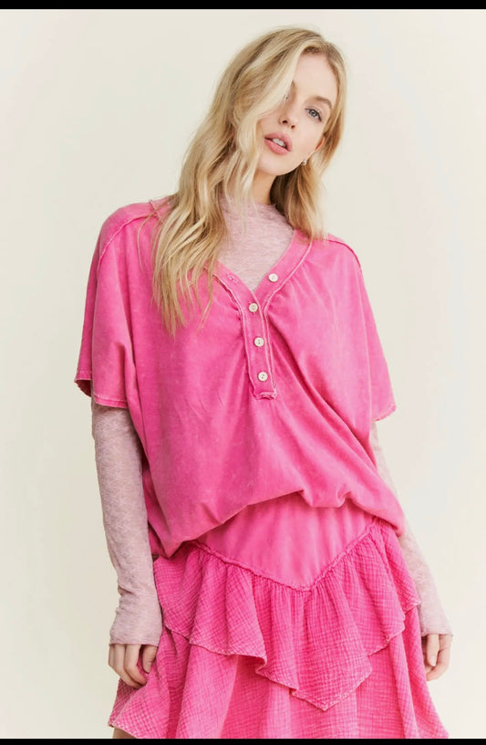 Pink Mesh Top
