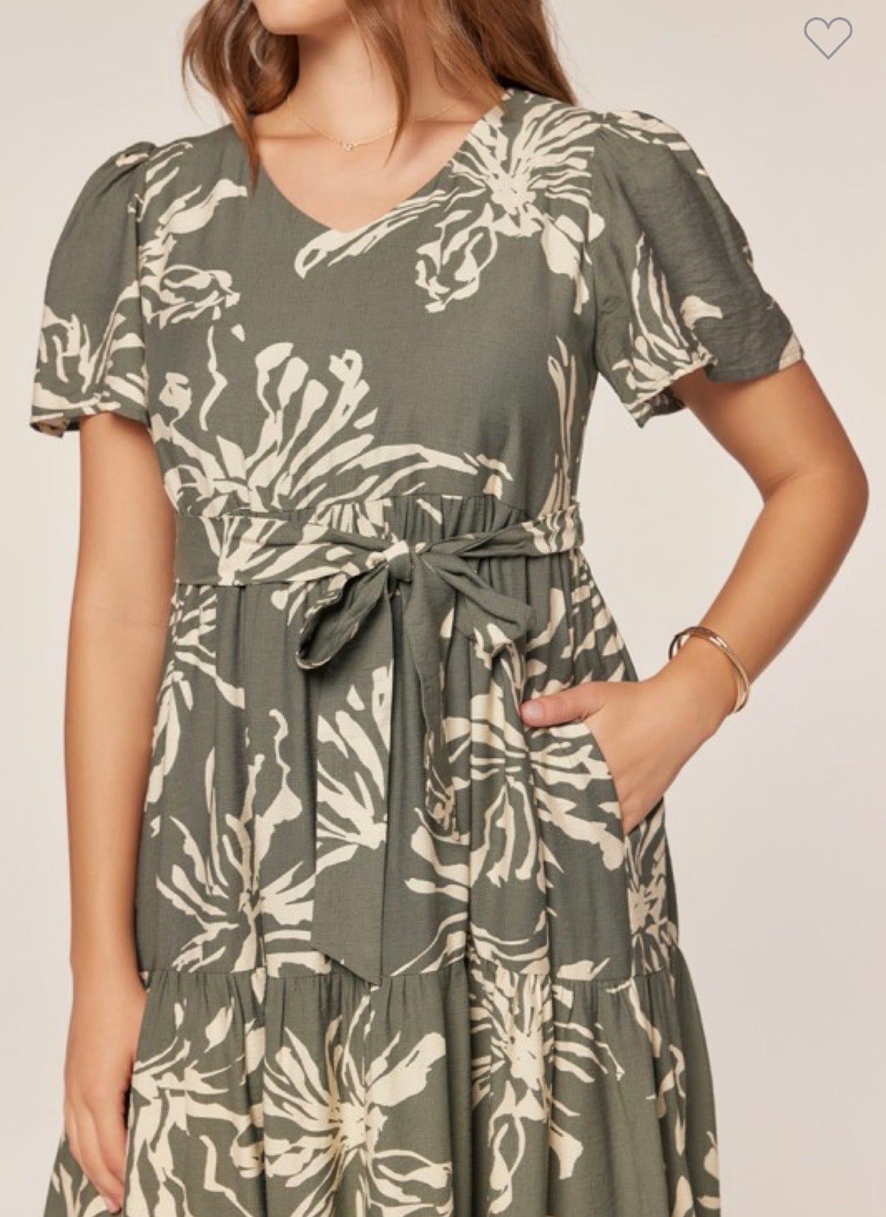 Olive Tiered Dress