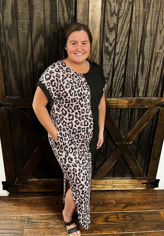 Leopard T-shirt Dress