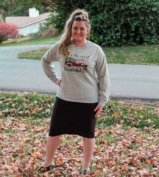 Red Christmas Truck Sweatshirt