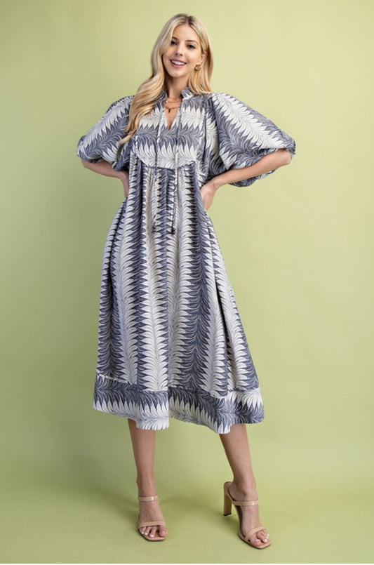 Denim Sleeve Midi