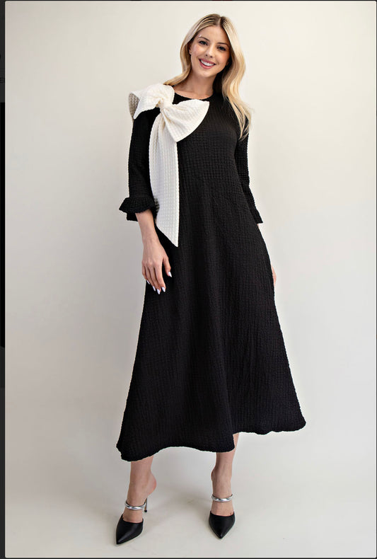 Midi Dress with Bow