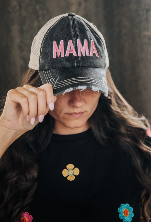 Distressed Mama Hat