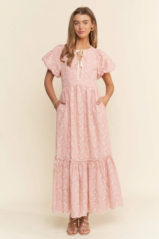 Floral Embroidered Maxi Dress