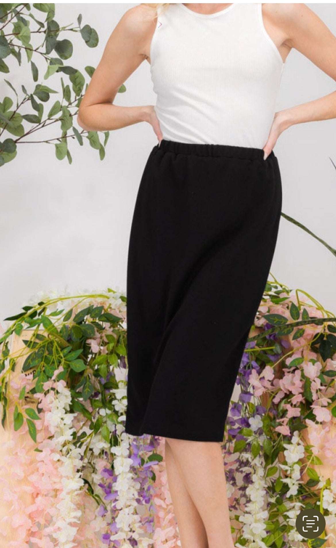 Pencil Skirt with Elastic Waist Band