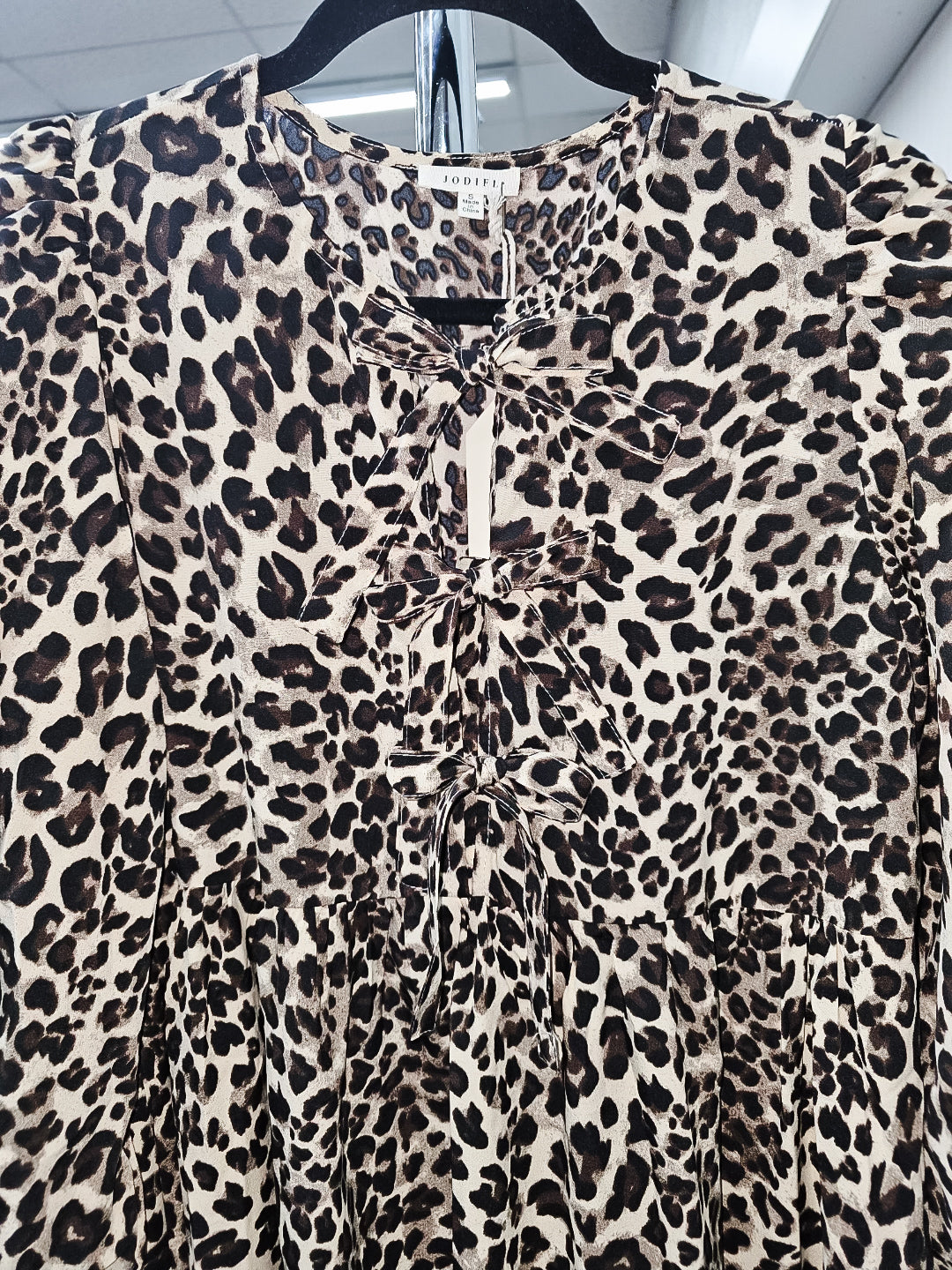 Leopard dress with pockets