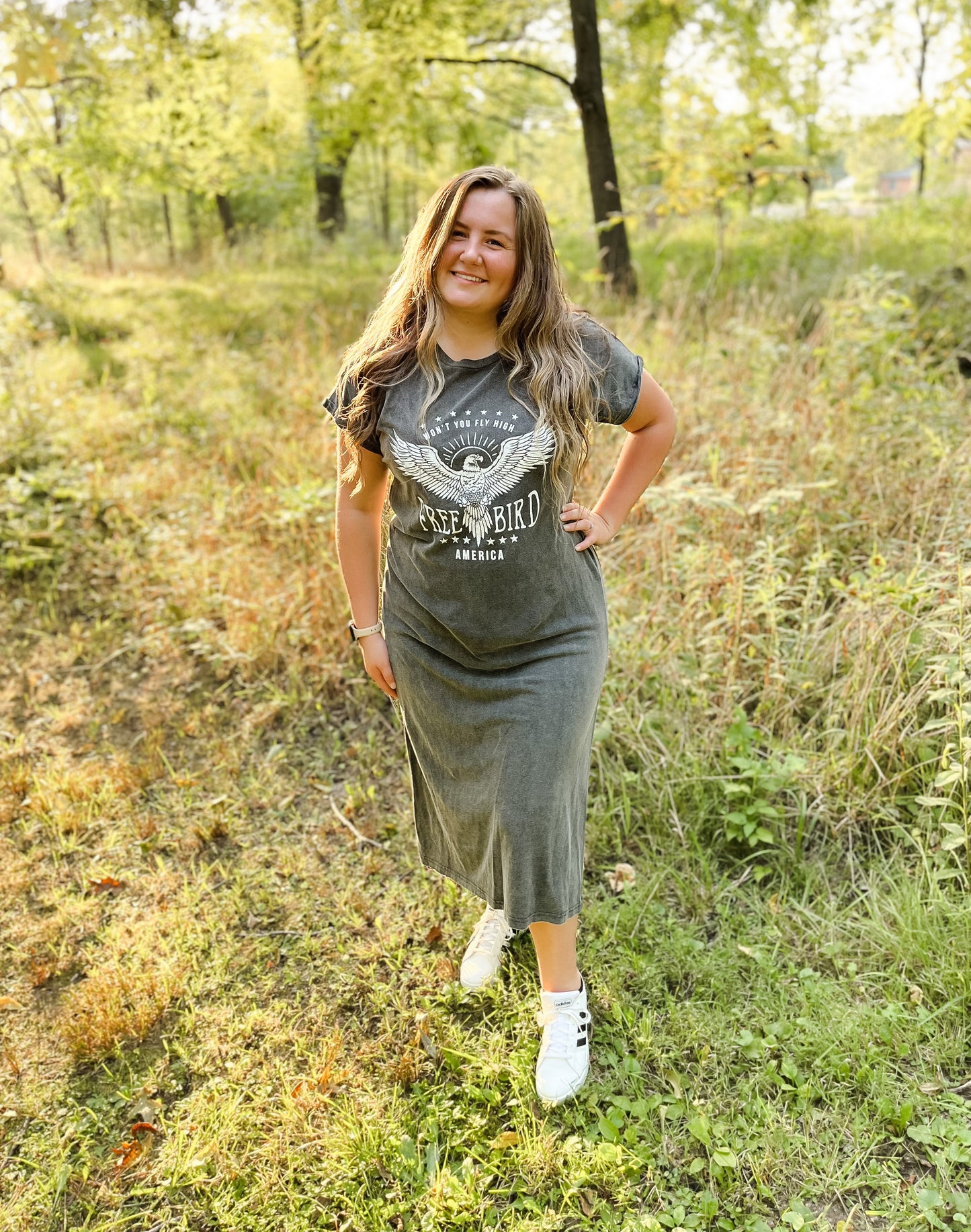 Charcoal Free Bird Dress