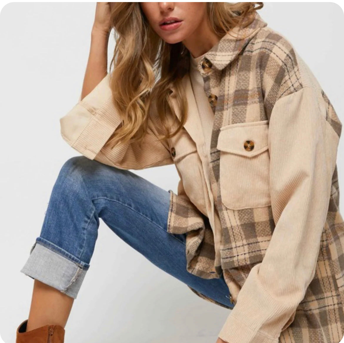 Plaid Button Down Shacket