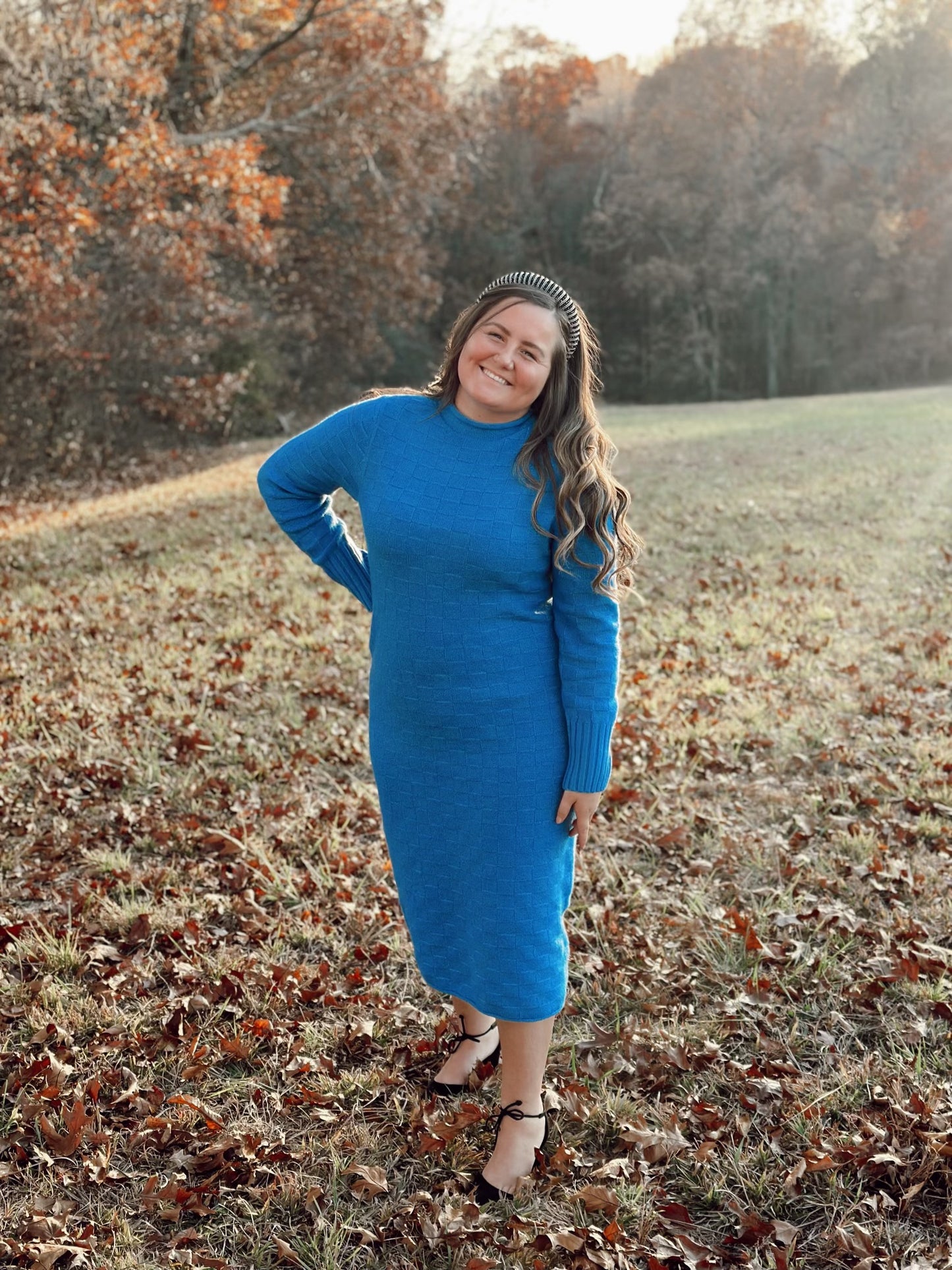 Blue Sweater Dress