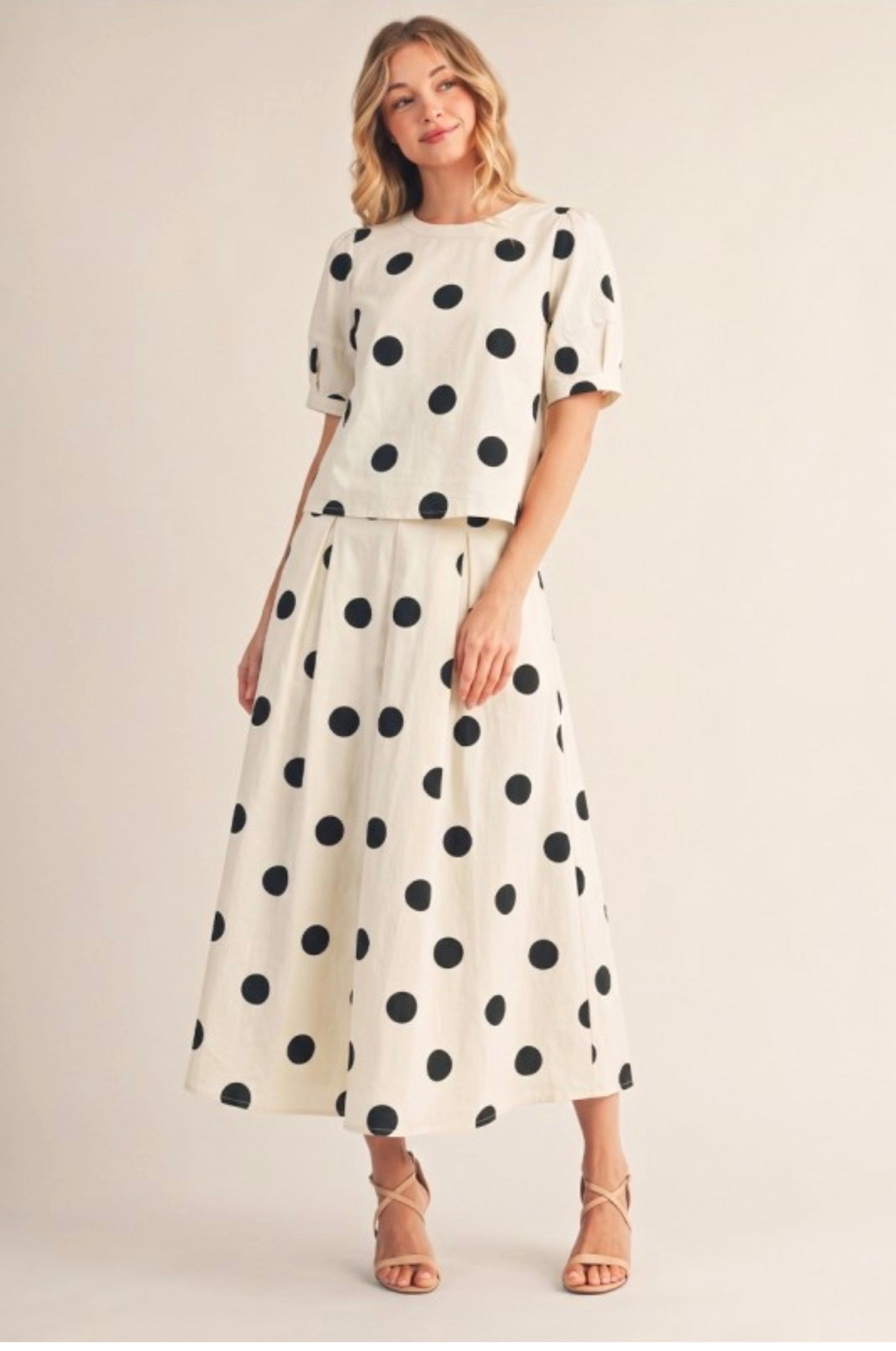 Ivory Polka Dot Set