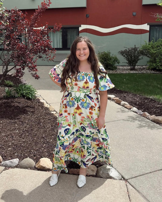 Floral Puff Sleeve Dress